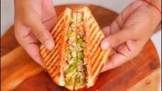 स्ट्रीट स्टाइल कचूमर सैंडविच  | Veg Grilled Sandwich street style | kabitaskitchen