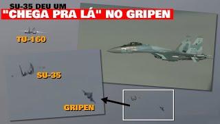 Russos sendo russos: SU-35 expulsa caça GRIPEN, durante escolta a bombardeiros TU-160