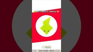  Let's make an Origami Tadpole  | School Craft Ideas ️ #craft #art #shorts #trending #school