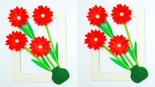 Wall Decoration Flower Crafts || Diy Flower Making Ideas