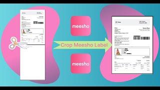 How to Crop Meesho Label PDF online? | Crop Messho PDF Label | Meesho Label PDF | Group by Courier