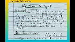 Essay on My Favourite Sport in English/My favourite Game essay writing