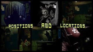 Five nights at Freddy's 3 | ALL Animatronics POSITIONS & LOCATIONS | 1080p60