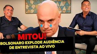 AGORA: Bolsonaro rompe o silêncio, arrebenta o Xandão ao vivo durante entrevista e audiência explode