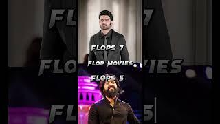 Prabhas Vs Yash Hits And Flop Movies  #trending #shorts