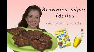 BROWNIES fáciles con CACAO y ACEITE - Mai Gomez