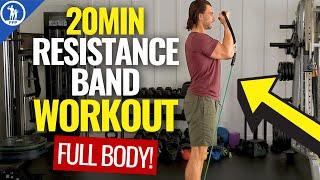 Full Body Resistance Band Workout for Men (20min at Home!)