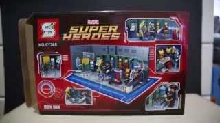 Lego Marvel Superheroes Iron Man Hall of Armors Sheng Yuan Bootleg SY305 Review