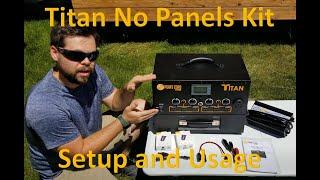 Titan No Panels Solar Generator Kit Setup and Usage