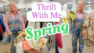 Thrift With Me for Spring Clothes and Materials to Upcycle