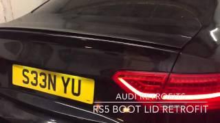 Audi RS5 boot lid Retrofitted onto A5 coupe