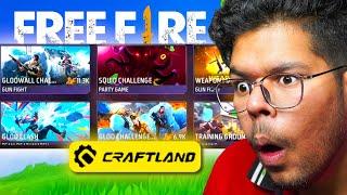 First Time Playing Craftsland in Free Fire + New Update