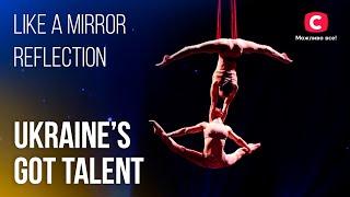 FIND THE DIFFERENCE! Incredible Aerial Acrobatics By Twins | Amazing Auditions | Got Talent 2022