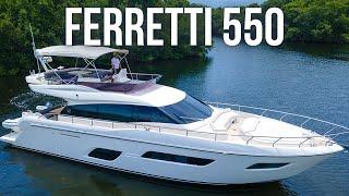 Touring a $1,500,000 Flybridge Yacht | 2018 Ferretti 550 Yacht Tour