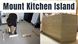 How to Mount Kitchen Island to Floor - Ikea Sektion