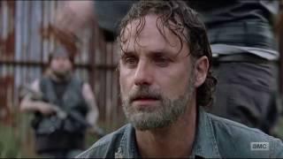 The Walking Dead 7x16 Shiva Saves Carl From Negan - All Out War Begins. Amazing Rick/Negan dialogue