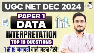 UGC NET Dec 2024 Paper 1 | Data Interpretation Top 10 Questions 1 से 19 जनवरी वाले ज़रूर देखें!