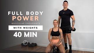 40 Min FULL BODY WORKOUT with DUMBBELLS | EMOM