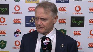 Joe Schmidt after Australia's narrow defeat in Dublin