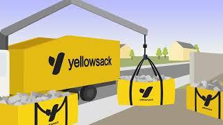 Yellowsack construction dumpster bag waste removal