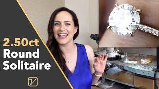 Round Cut Engagement Ring | 2.50 Carat Round Diamond Design Tips For Extra Shine & Sparkle