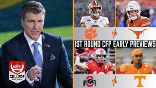 ESPN "Breaking Down" College Football Playoff Round 1: Ohio State vs Tennessee and Texas vs Clemson?