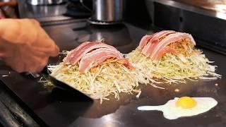 Japanese Food - The BEST OMELETTE OKONOMIYAKI! Teppan Dining By The Way Tokyo Japan