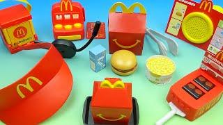 2023 McDONALD'S DRIVE THRU PLAY SET of 7 HAPPY MEAL COLLECTIBLES VIDEO REVIEW