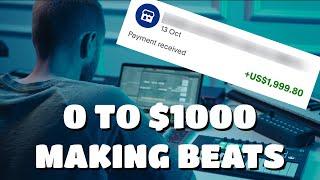 How To Make Your First $1000 as a Music Producer (NO FOLLOWERS)