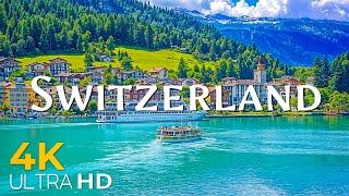 Switzerland 4K Amazing Aerial Film -Amazing Mountain Landscapes and Picturesque Cities- Video 4K HDR