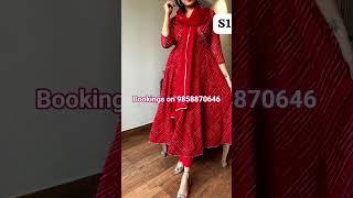 Bandhej Cotton Anarkali Suitset.  For Price & details read description below 