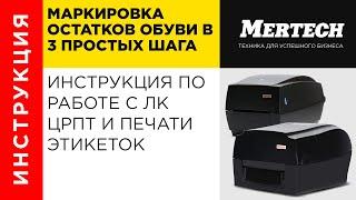 Маркировка остатков обуви в 3 простых шага — инструкция  по работе с ЛК ЦРПТ и печати этикеток