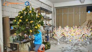 Visit SONGTAO artificial tree company.How to make artificial palm tree/cherry blossom tree？