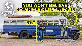 6'6" in a Skoolie?! The Inside will Surprise You