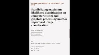 Parallelizing maximum likelihood classification on computer cluster and graphics proc... | RTCL.TV