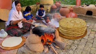 Cooking CHICKEN KERALA Kali Mirch Karahi KABAB with LAVASH Tawa Paratha in Village Home Il