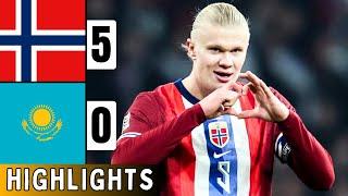 Norway Vs Kazakhstan 5-0 | EXTENDED HIGHLIGHTS | UEFA Nations League | Erling Haaland Hattrick