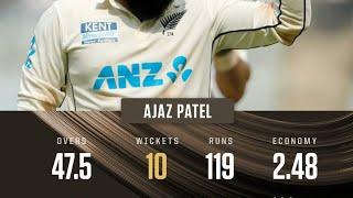 Ajaz Patel 10 Wickets versus India World Records |ASWI MANDI