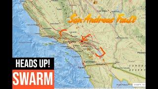 Earthquake swarm with 3.0 Quakes on the San Andreas Fault. Monday 2/10/2025