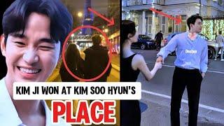 KIM JI WON SPOTTED AT KIM SOO HYUN'S PLACE AFTET THEY ADMITTED that they are Dating