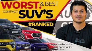 Top 5 worst sub compact SUV | Mahindra 3xo Brezza Nexon Venue #autocritic #3xo