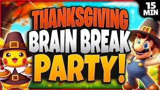 Thanksgiving Brain Break Party  Fall Games For Kids  Thanksgiving Freeze Dance  Danny Go Noodle