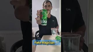 Fake #Magician and #magic #beer #trick  Refill empty beer can/ Фокус с пивом #shorts #tricks #trend