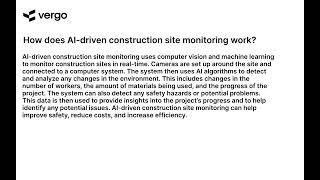 AI-Driven Construction Site Monitoring Explained