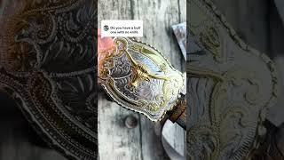 Do you like this western bull belt buckle #westernfashion #beltbuckle #belt #longhorn