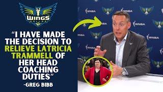  Dallas Wings President Greg Bibb speaks on coaching firing | Latricia Trammell  is out