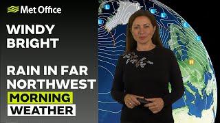 24/10/24 – Windy, cloudy conditions continue – Morning Weather Forecast UK –Met Office Weather