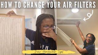 How To Change An Air Filter (In House) // Home Maintenance Tips For New Homeowners!