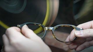 The process of making glasses. An elaborate Japanese eyewear manufacturing process.