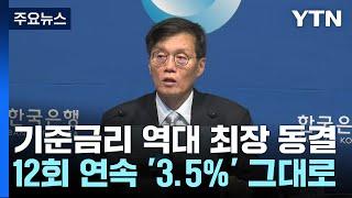 한은 금통위, 기준금리 3.5%로 동결...12회 연속 / YTN